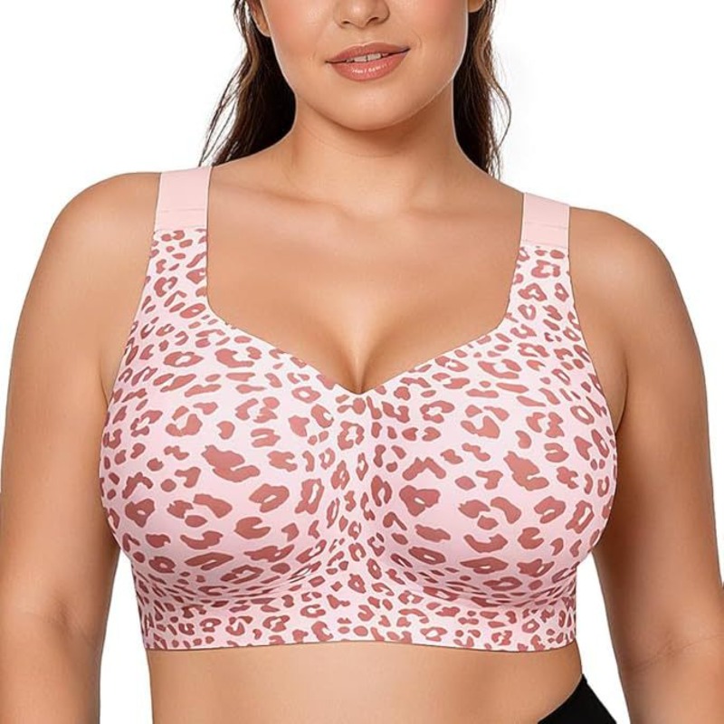 Underwire Bra Padded - Leopard Jelly Bras No Underwire Push