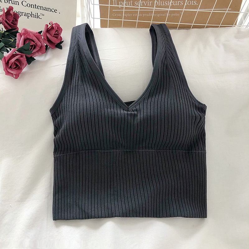 Women's Tank Crop Tops Female  - огляд і ціна T Shirt Bra Seamless