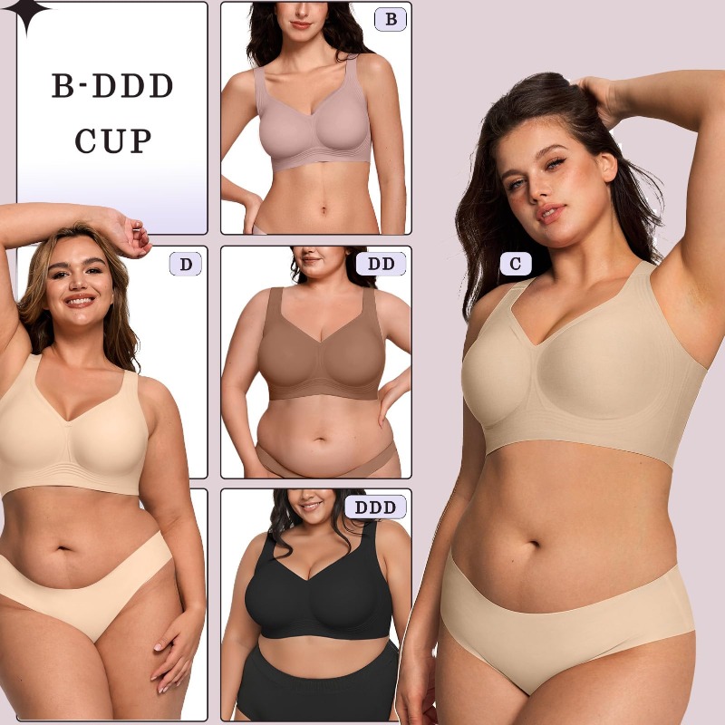 Plus Size Wireless Jelly Bra W - огляд і ціна Underwire Bra Padded