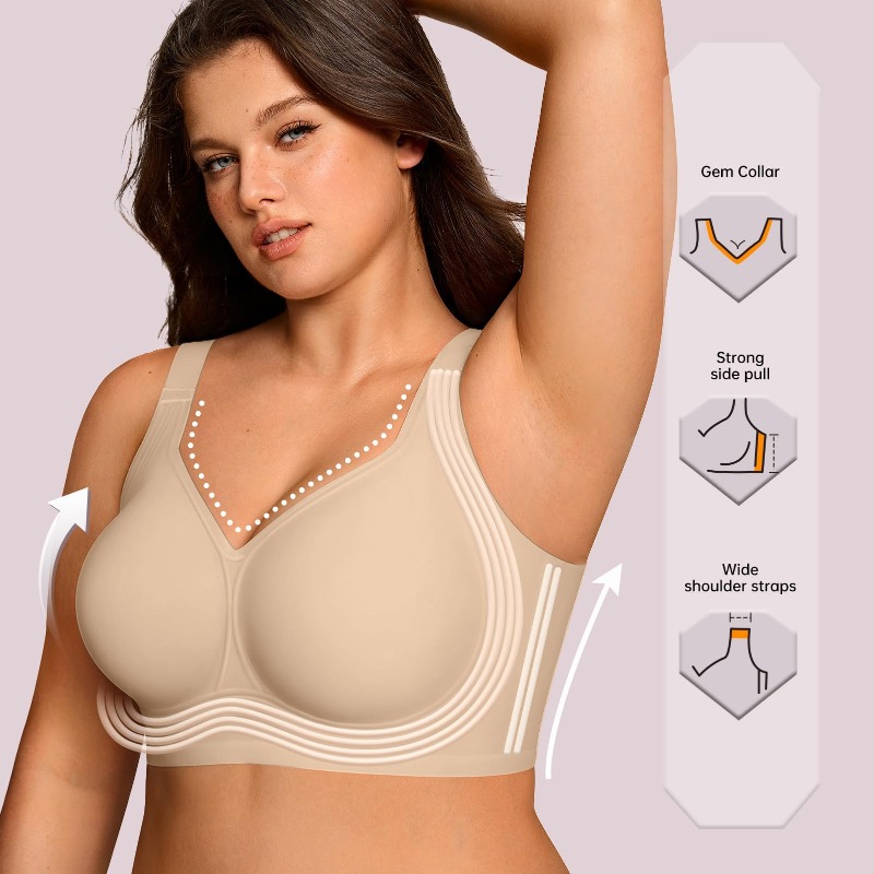 Plus Size Wireless Jelly Bra W - огляд і ціна Underwire Bra Padded
