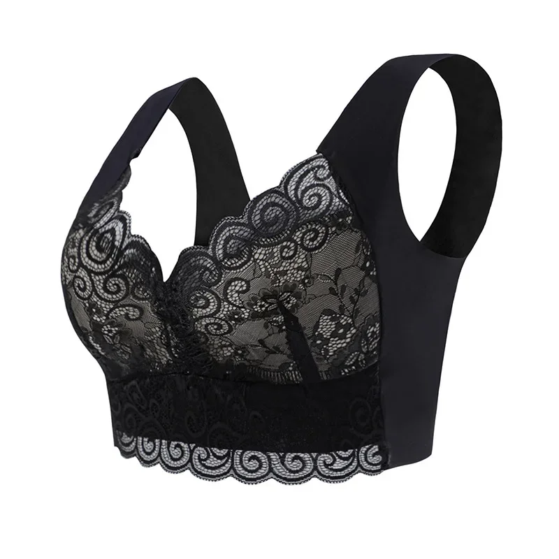 1pcs Ice Silk Seamless Lace Br - огляд і ціна Sleep Bra Bralette