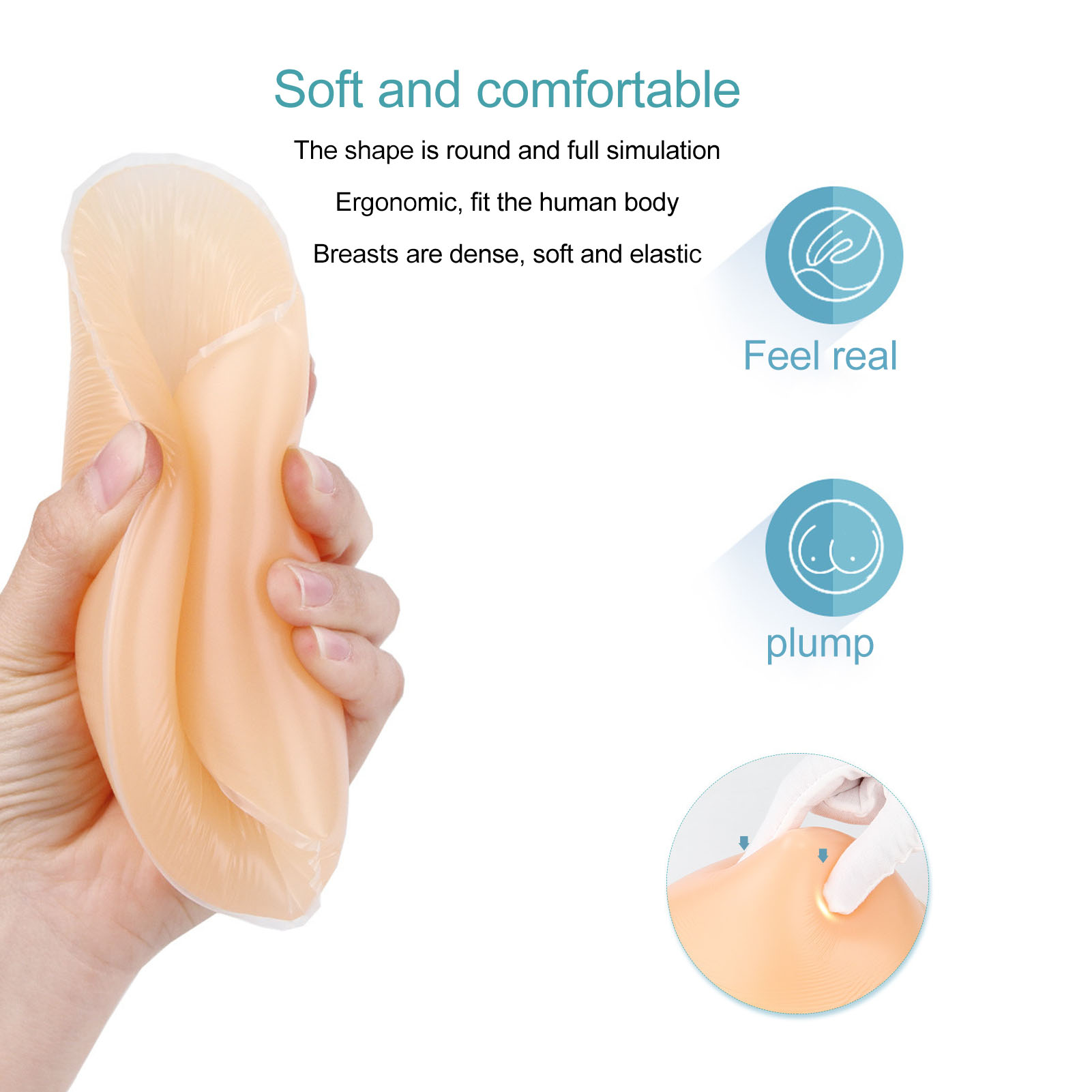 5.3Oz Silicone Bra Insert Drop - огляд і ціна Mastectomy Bra Pocket